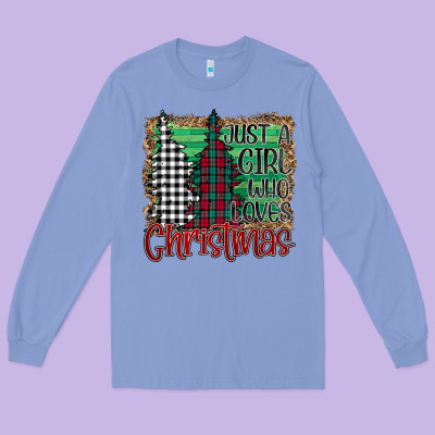 Just A Girl Who Loves Christmas Long Sleeve Tee Designed By Bettercallsaul