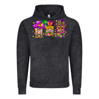 Vintage Black Mardi Gras Gnomies Cakes Flowers And Balloon Vintage Hoodie - BundleAndBundleShop