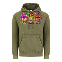 Vintage Olive Mardi Gras Gnomies Cakes Flowers And Balloon Vintage Hoodie - BundleAndBundleShop