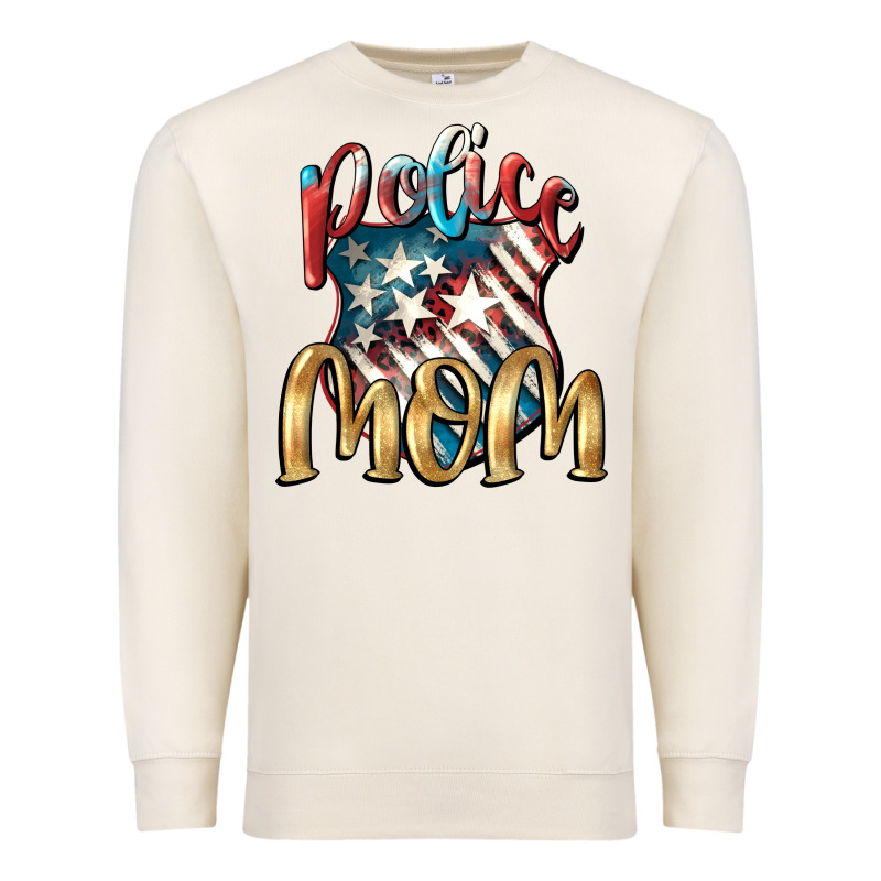 Police Mom Mother's Day Premium Sweatshirt by FaDigitalArtStudio | Teevron