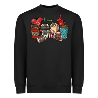 Black Football coffee cups Heavyweight Sweatshirt - NancyCooperArtShop