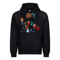 Black winter festive essentials Urban Hoodie - CowhideDigitalArt