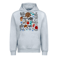 Heather Grey winter festive essentials Urban Hoodie - CowhideDigitalArt