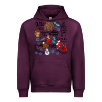 Mauve Wine winter festive essentials Urban Hoodie - CowhideDigitalArt