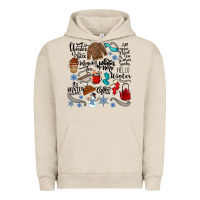 Pigment French Oak winter festive essentials Urban Hoodie - CowhideDigitalArt