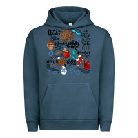 Pigment Midnight Navy winter festive essentials Urban Hoodie - CowhideDigitalArt