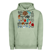 Pigment Oil Green winter festive essentials Urban Hoodie - CowhideDigitalArt