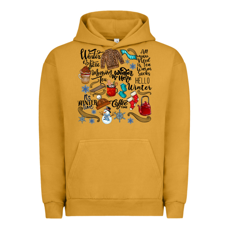 Winter Festive Essentials Urban Hoodie by CowhideDigitalArt | Teevron