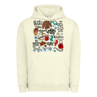 Pigment Pistachio winter festive essentials Urban Hoodie - CowhideDigitalArt