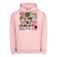 Pigment Salmon winter festive essentials Urban Hoodie - CowhideDigitalArt