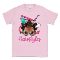 Bubblegum Pink Afro Bantu Knots Hairstyles Messy Bun With Clasp Bbs Classic Tee - BundleAndBundleShop