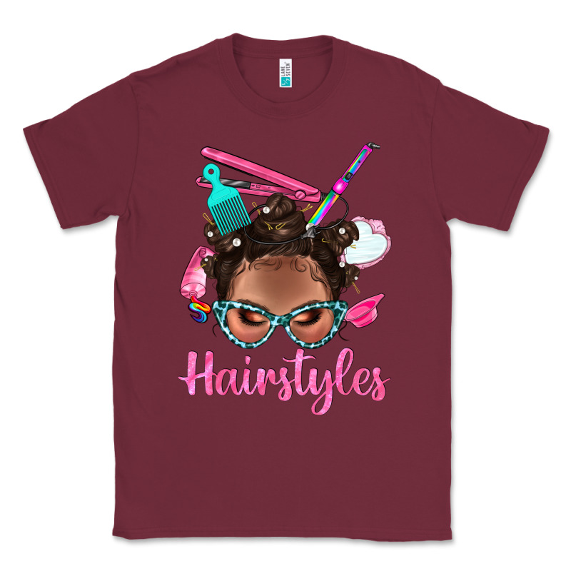 Afro Bantu Knots Hairstyles Messy Bun With Clasp Bbs Classic Tee by BundleAndBundleShop | Teevron