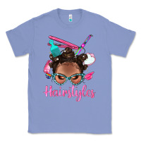Colony Blue Afro Bantu Knots Hairstyles Messy Bun With Clasp Bbs Classic Tee - BundleAndBundleShop