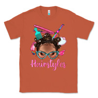 Copper Afro Bantu Knots Hairstyles Messy Bun With Clasp Bbs Classic Tee - BundleAndBundleShop
