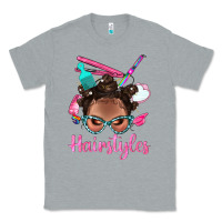 Heather Grey Afro Bantu Knots Hairstyles Messy Bun With Clasp Bbs Classic Tee - BundleAndBundleShop