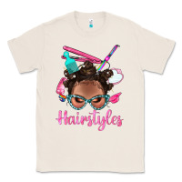 Natural Afro Bantu Knots Hairstyles Messy Bun With Clasp Bbs Classic Tee - BundleAndBundleShop