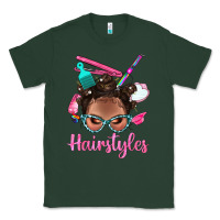 Sports Green Afro Bantu Knots Hairstyles Messy Bun With Clasp Bbs Classic Tee - BundleAndBundleShop