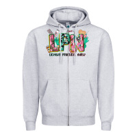 Heather Grey licensed practical nurse Zipper Hoodie - CowGirlArtShop