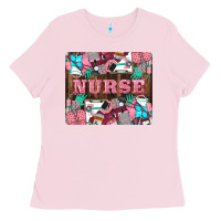 Bubblegum Pink Nurse Ladies Tee - LillyAllenDesigns