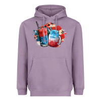 Lavender Red white and blue slushy cocktail Heavyweight Hoodie - FaDigitalArtStudio