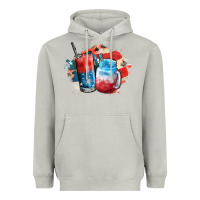 Moon Dust Red white and blue slushy cocktail Heavyweight Hoodie - FaDigitalArtStudio