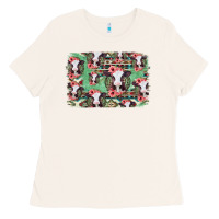 Bone baby cow floral aztec background Ladies Tee - Jasminsmagicworld