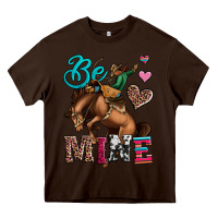 Chocolate Brown be mine cowboy rodeo valentines day Heavy Core Tee - Jasminsmagicworld