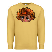 Antique Gold turkey and leopard pattern and thanksgiving hat bbs Premium Sweatshirt - BundleAndBundleShop