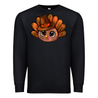 Black turkey and leopard pattern and thanksgiving hat bbs Premium Sweatshirt - BundleAndBundleShop