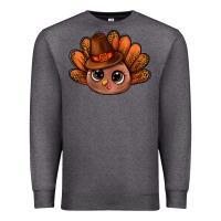 Charcoal Heather turkey and leopard pattern and thanksgiving hat bbs Premium Sweatshirt - BundleAndBundleShop