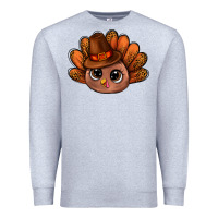 Heather Grey turkey and leopard pattern and thanksgiving hat bbs Premium Sweatshirt - BundleAndBundleShop