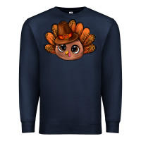 Navy turkey and leopard pattern and thanksgiving hat bbs Premium Sweatshirt - BundleAndBundleShop