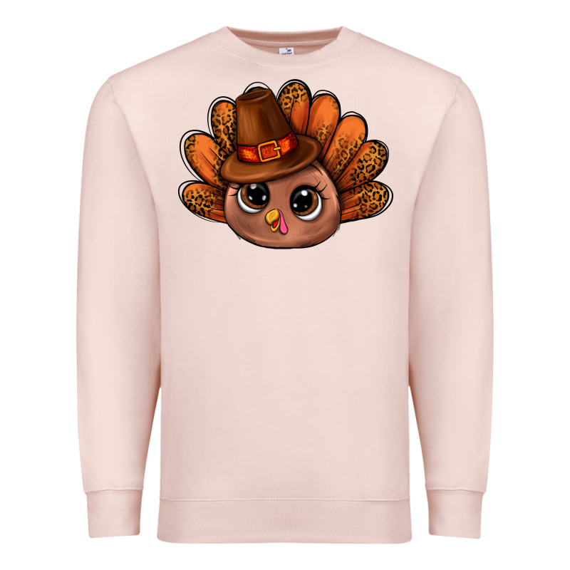 Turkey And Leopard Pattern And Thanksgiving Hat Bbs Premium Sweatshirt by BundleAndBundleShop | Teevron
