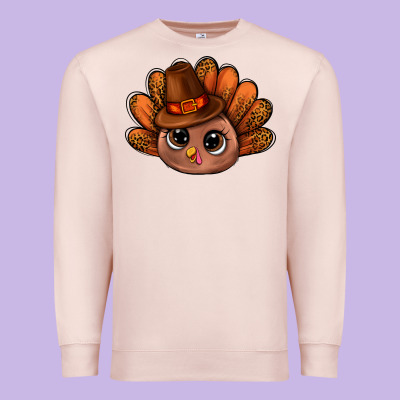 Turkey And Leopard Pattern And Thanksgiving Hat Bbs Premium Sweatshirt Designed By Bundleandbundleshop