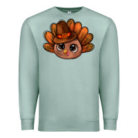 Seafoam turkey and leopard pattern and thanksgiving hat bbs Premium Sweatshirt - BundleAndBundleShop