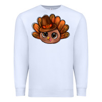 White turkey and leopard pattern and thanksgiving hat bbs Premium Sweatshirt - BundleAndBundleShop