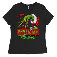 Black christmas character hand physician assistant Ladies Tee - NancyCooperArtShop