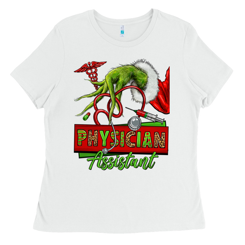 Christmas Character Hand Physician Assistant Ladies Tee by NancyCooperArtShop | Teevron