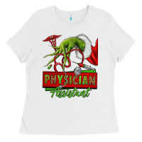 White christmas character hand physician assistant Ladies Tee - NancyCooperArtShop