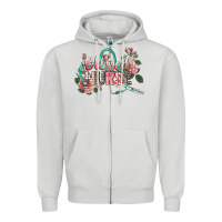 Dove Grey Blessed Nurse Zipper Hoodie - CowGirlArtShop