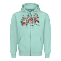 Seafoam Blessed Nurse Zipper Hoodie - CowGirlArtShop