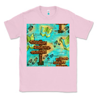 Bubblegum Pink Wooden Signboard And Gamping Map Seamless Pattern Classic Tee - BundleAndBundleShop