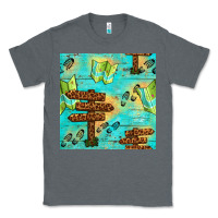 Charcoal Heather Wooden Signboard And Gamping Map Seamless Pattern Classic Tee - BundleAndBundleShop