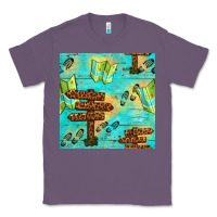 Lavender Wooden Signboard And Gamping Map Seamless Pattern Classic Tee - BundleAndBundleShop
