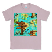 Lilac Wooden Signboard And Gamping Map Seamless Pattern Classic Tee - BundleAndBundleShop