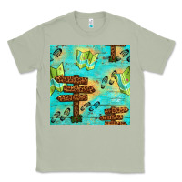 Matcha Wooden Signboard And Gamping Map Seamless Pattern Classic Tee - BundleAndBundleShop