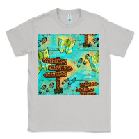 Moon Dust Wooden Signboard And Gamping Map Seamless Pattern Classic Tee - BundleAndBundleShop