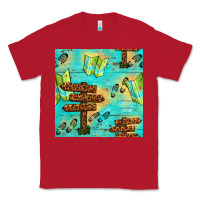 Red Wooden Signboard And Gamping Map Seamless Pattern Classic Tee - BundleAndBundleShop