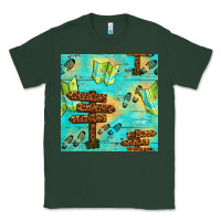 Sports Green Wooden Signboard And Gamping Map Seamless Pattern Classic Tee - BundleAndBundleShop