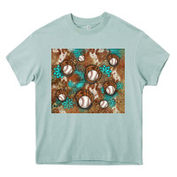 Arona baseball turquoise gemstones western patterns Heavy Core Tee - BarkalooDesign